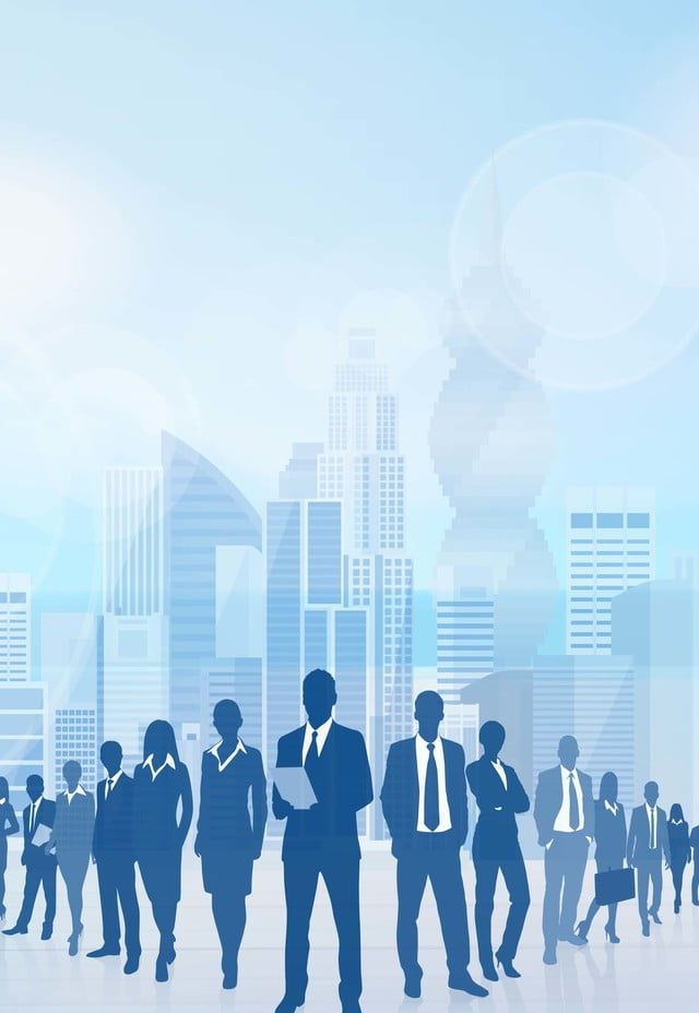 Silhouettes of professionals in front of a city skyline – join the Ankit Silicate team