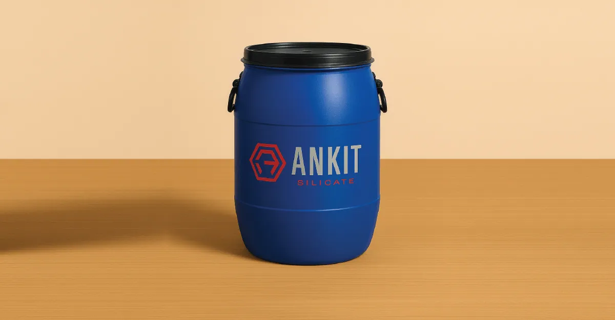 Liquid potassium silicate supplied in a plastic drum