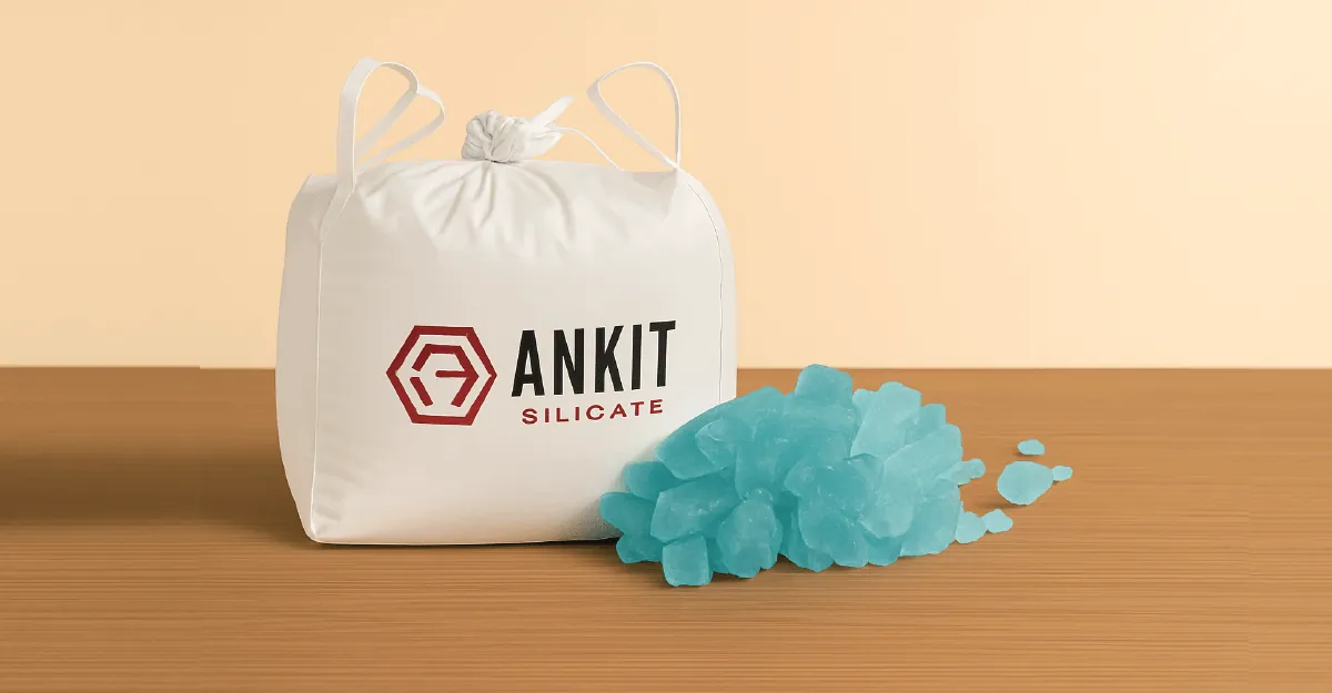 Potassium silicate glass with an Ankit Silicate jumbo bag