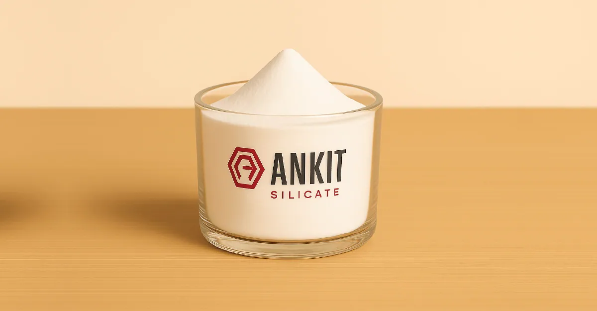 Potassium silicate powder in an Ankit Silicate glass bowl