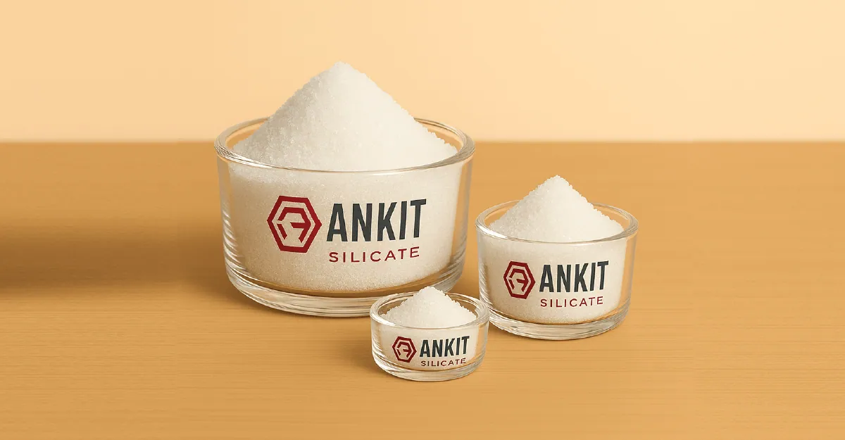 Sodium metasilicate anhydrous in Ankit Silicate glass bowls