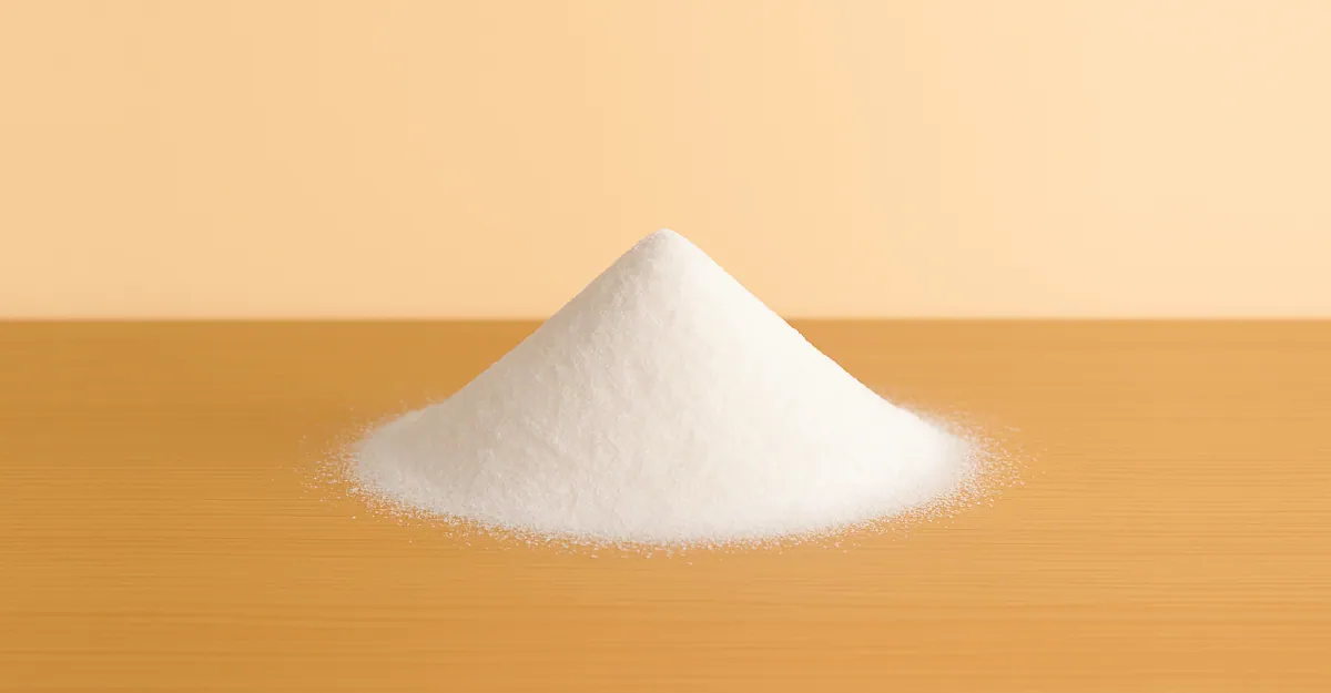 Pile of white sodium metasilicate pentahydrate