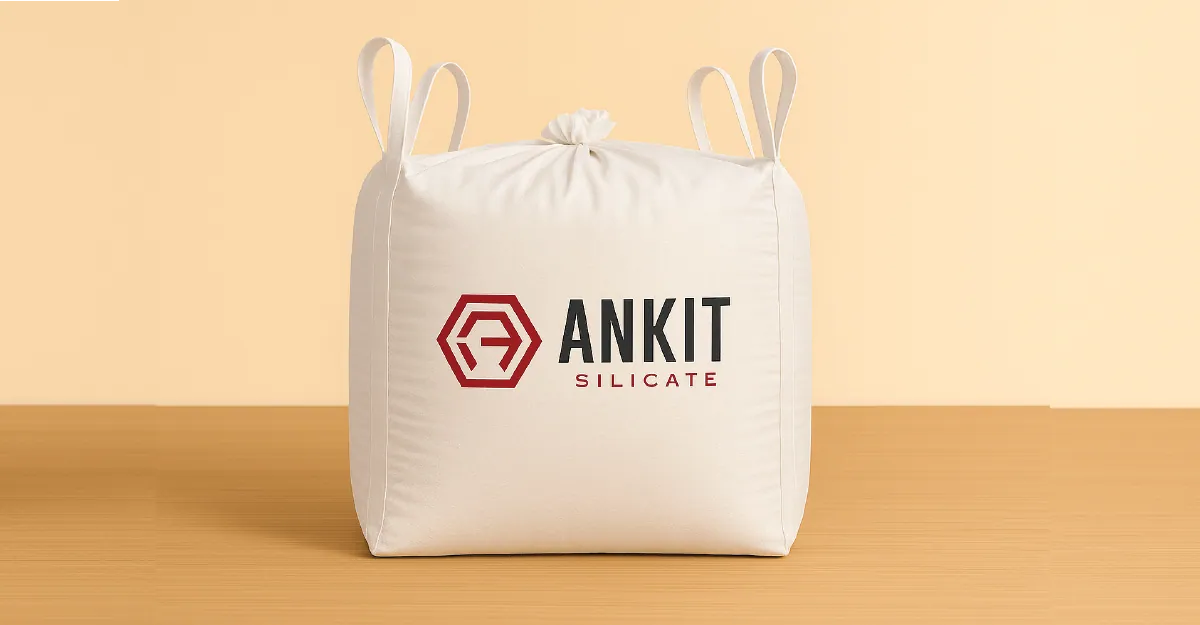 Sodium silicate solid powder packed in an Ankit Silicate jumbo bag